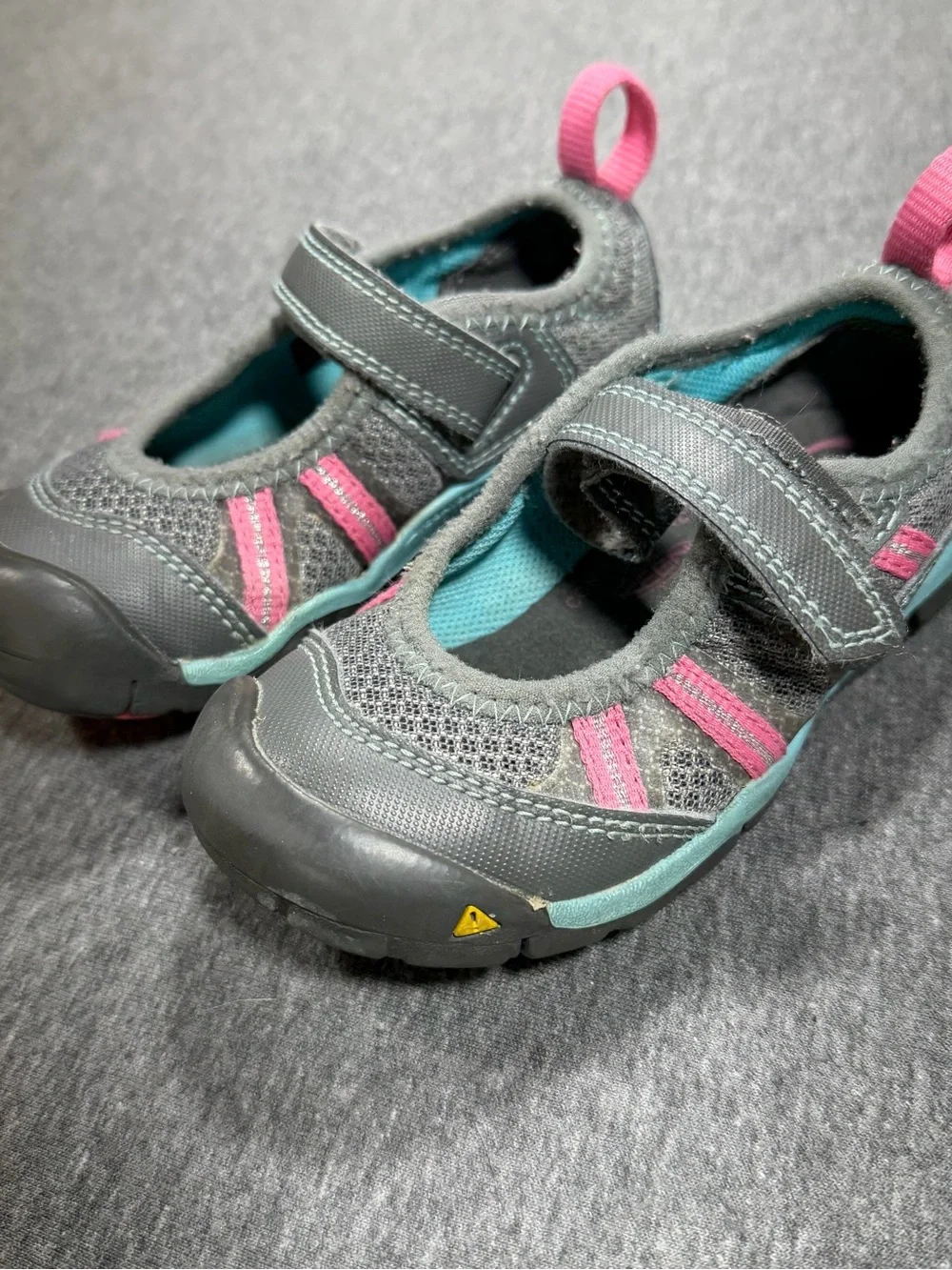 Keen Kids Gray Pink Teal Water Shoes